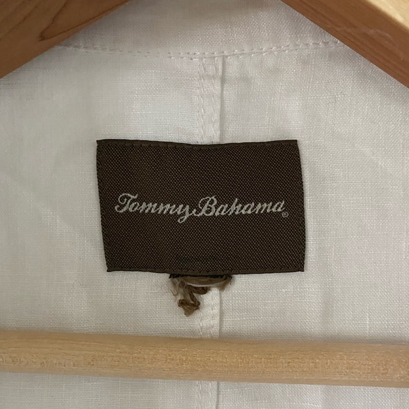 Tommy Bahama White Linen jacket top utility coat XL - Picture 8 of 8